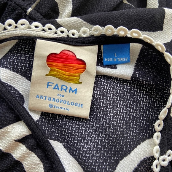 Farm Rio Sinead Jumpsuit Heart Print Sz Large Black Valentines Wide Leg Chic - Picture 5 of 14